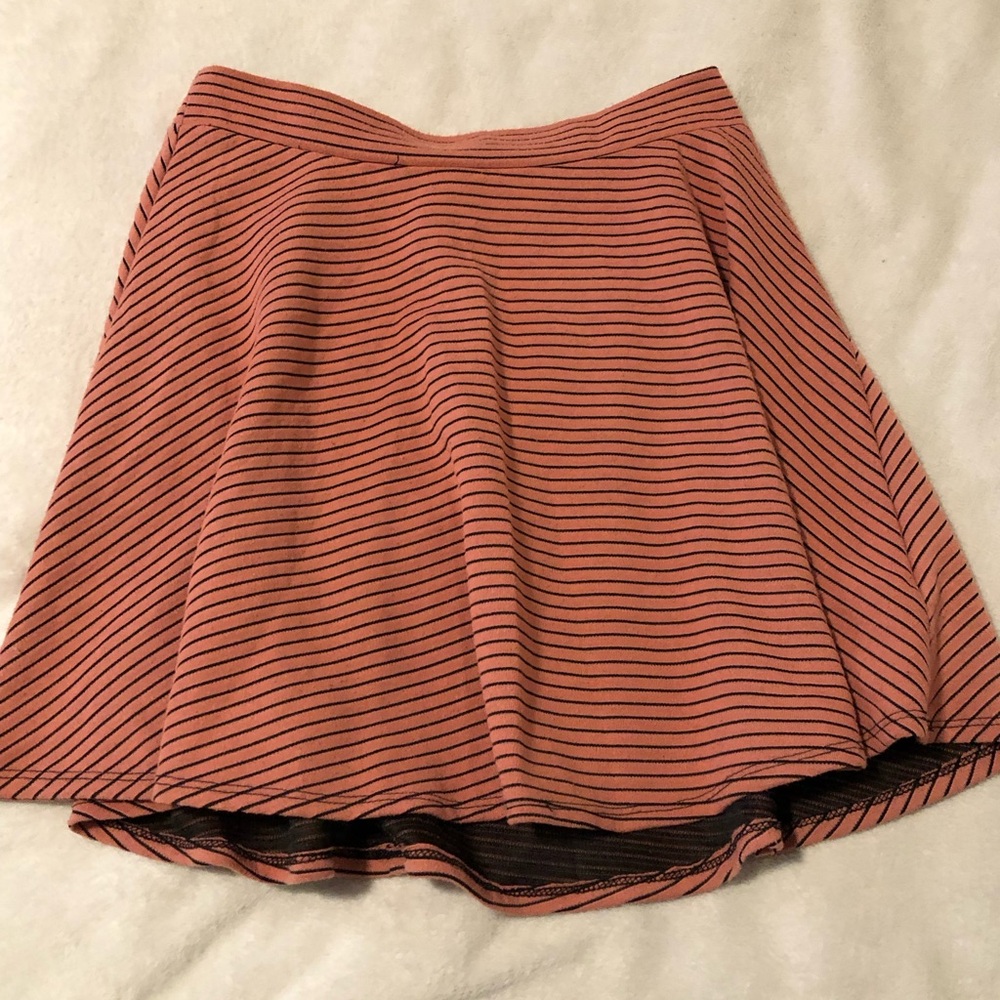 Striped Pink A-Line Skirt